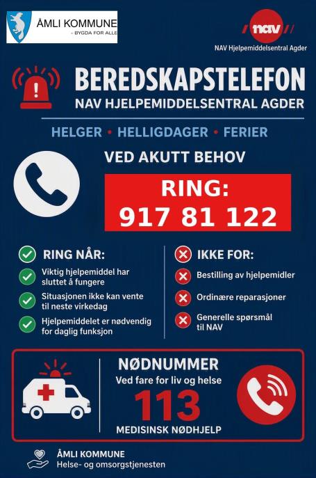 Lenkje til artikkel: Beredskapstelefon NAV hjelpemiddelsentral