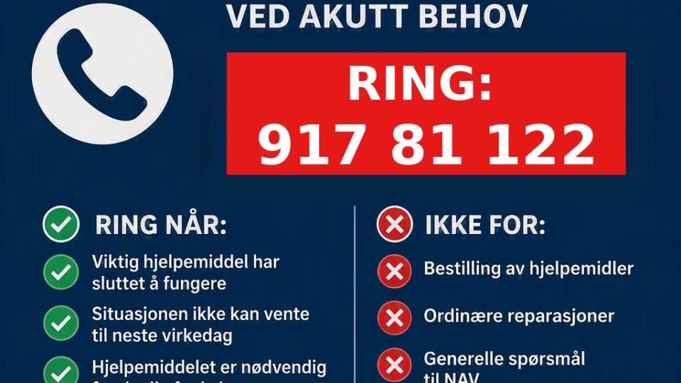 Lenkje til artikkel: Beredskapstelefon NAV hjelpemiddelsentral